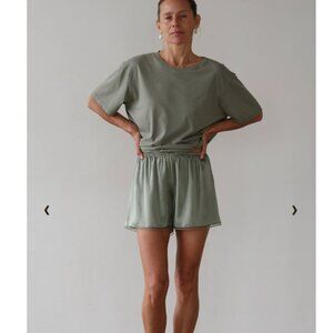 Donni Silk Lace Tap Short - Dill - Large